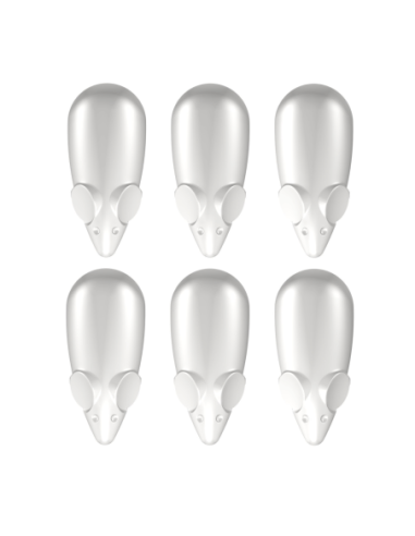 Pack de 6 aimants blancs Mouse Magnets pour Picture Mouse