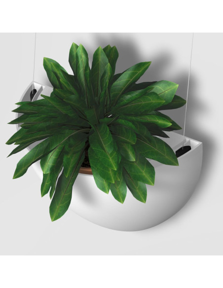 Kit Cache-pot de fleurs suspendu Blanc - suspension de Jardinière Botaniq Artiteq