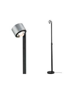 Lampadaire LED Aldan 17W noir et alu brossé - éclairage tableau