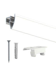 Cimaise Plafond Click Up Rail 200cm + clips + vis & chevilles multimatériaux - Cimaise Tableau Artiteq