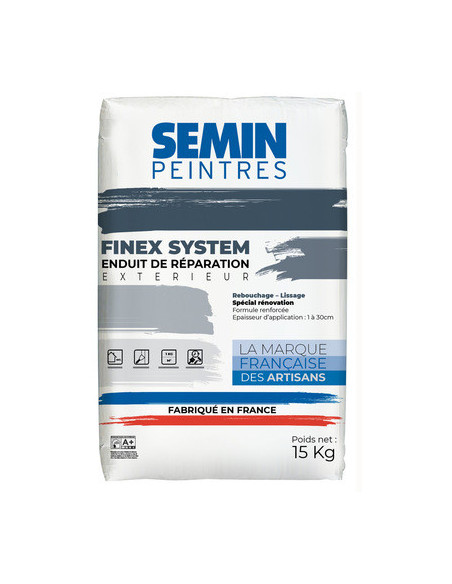 Enduit de réparation extérieur - rebouchage - lissage FINEX SYSTEM sac