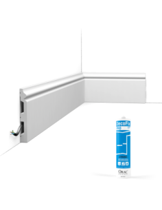 Pack 10 mètres Plinthes SX118 avec colle - Orac x Cimaises-et-plus - 14 x 1,8 x 200cm (h x p x L) - plinthe décorative polymère