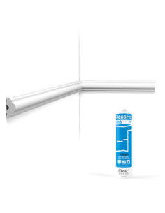 Pack 10 mètres Cimaise murale PX103 avec colle - Orac x Cimaises-et-plus - 2,5x1,5x200cm (h x p x L) - moulure décorative pol...