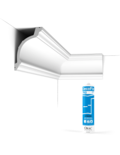 Pack 10 mètres Corniches Plafond C217 avec colle - Orac x Cimaises-et-plus - 10,5x15,5x200cm (h x p x L) - moulure décorative...