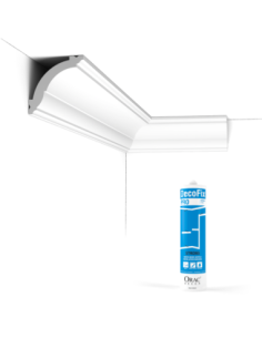 Pack 10 mètres Corniches Plafond CX100 avec colle - Orac x Cimaises-et-plus - 7x7x200cm (h x p x L) - moulure décorative poly...
