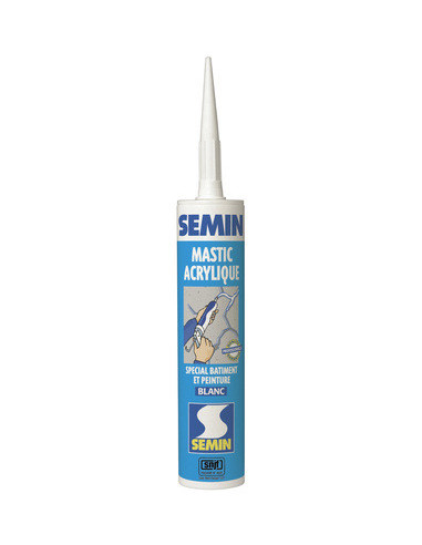 Mastic acrylique blanc 310ml - SEMIN | PMP Décor