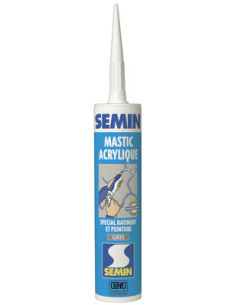 Mastic acrylique élastique et adhésif pour bois - GRIS CLAIR - CM10 | 