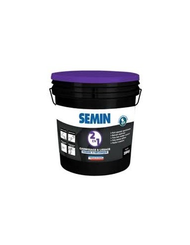 Enduit 2 en 1 Garnissage et lissage - manuel et mécanique SEMIN 25KG