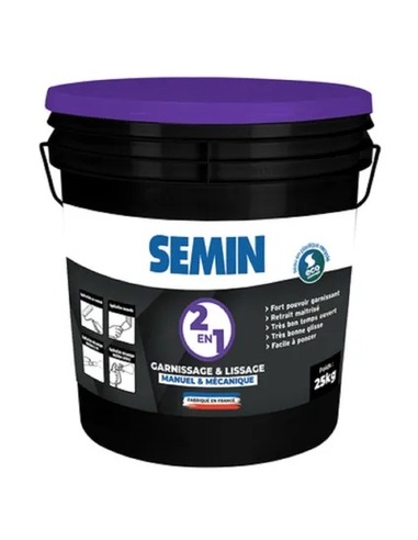 Enduit 2 en 1 Garnissage et lissage - manuel et mécanique SEMIN 25KG