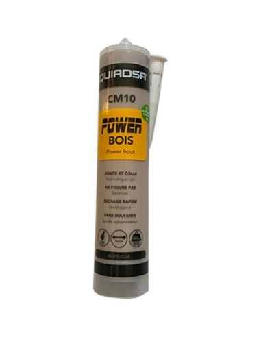 Mastic acrylique élastique et adhésif pour bois - GRIS CLAIR - CM10