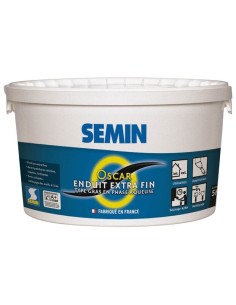 Semin - Enduit Extra Fin - Lissage Type Gras - Sans Solvants - Séchage Rapide - Intérieur - Seau de 1,5 kg