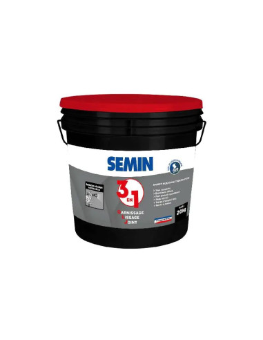 Enduit 3 en 1 Garnissage, lissage et joint - Seau de 25KG - SEMIN