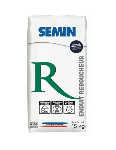 Enduit reboucheur en poudre SEMIN R 15Kg