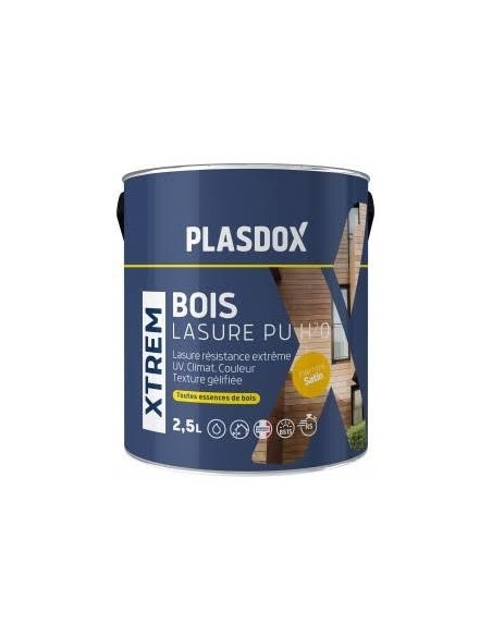 XTREM BOIS LASURE PU H2O finition satin 2,5L | PMP Décor