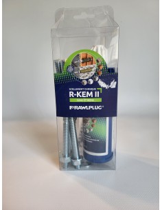 Scellement chimique R-KEM-II 175 ml + 4 Tamis 16x85 + 4 tiges M10x170 