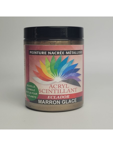 ACRYL SCINTILLANT - MARRON GLACE - 250ml - ECLADOR | PMP Décor