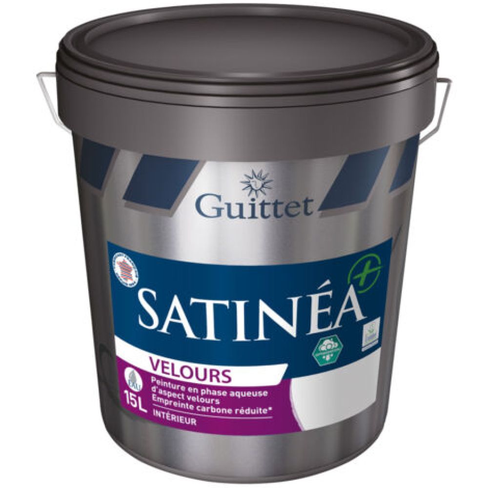 SATINEA VELOURS BLANC 15L - GUITTET - PRIX UNIQUE | PMP Décor