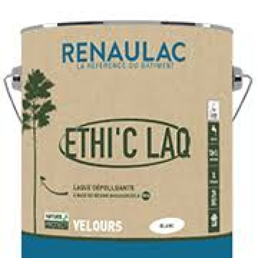 ETHI'C LAQ velours blanc - peinture dépolluante 1L - RENAULAC - PROMO 